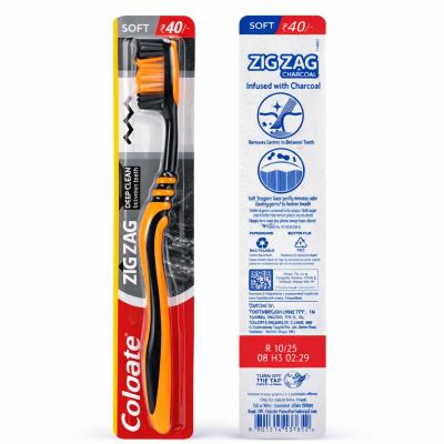COLGATE ZIG ZAG SOFT IFUSED WITH CHARCOAL TOOTHBRUSH